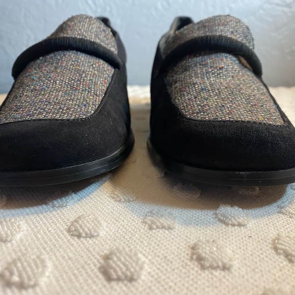 JONES NEW YORK black vegan suede/ gray tweed loafer - Picture 3 of 12